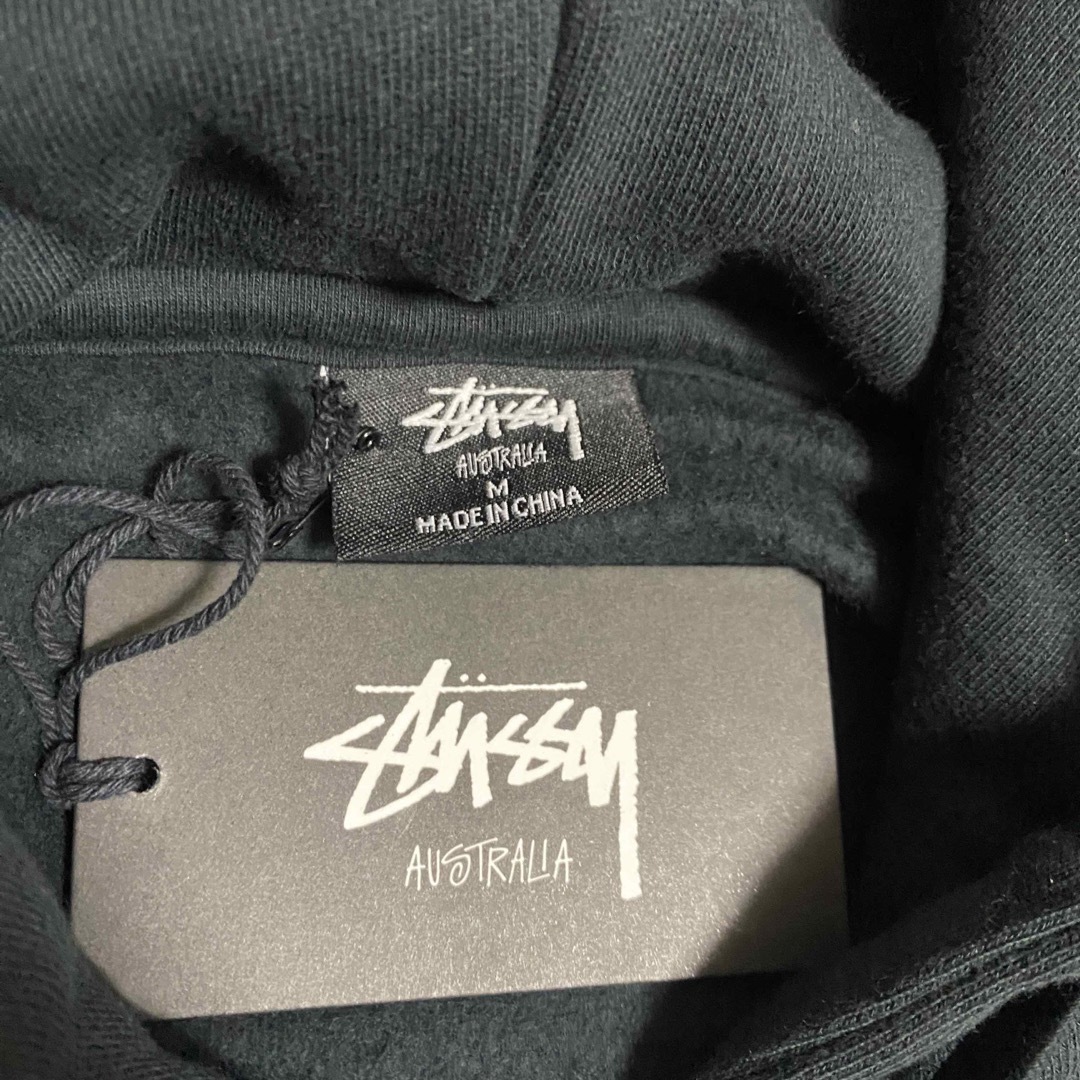 新品　ステューシー STUSSY クラウン　ロゴ　パーカー　ブラック　M 3