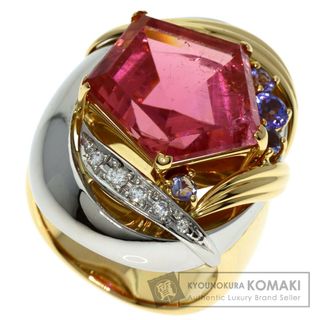 SELECT JEWELRY 福原佐知 ピンクトルマリン タンザナイト ダイヤモンド リング・指輪 K18YG PT900 レディース(リング(指輪))