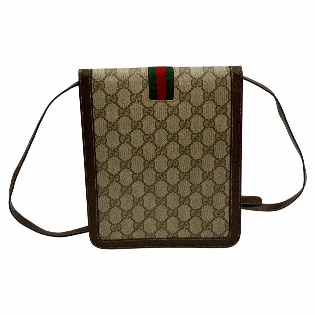 希少】GUCCI シェリーライン ミニ ショルダーバッグ GG PVC×レザー-