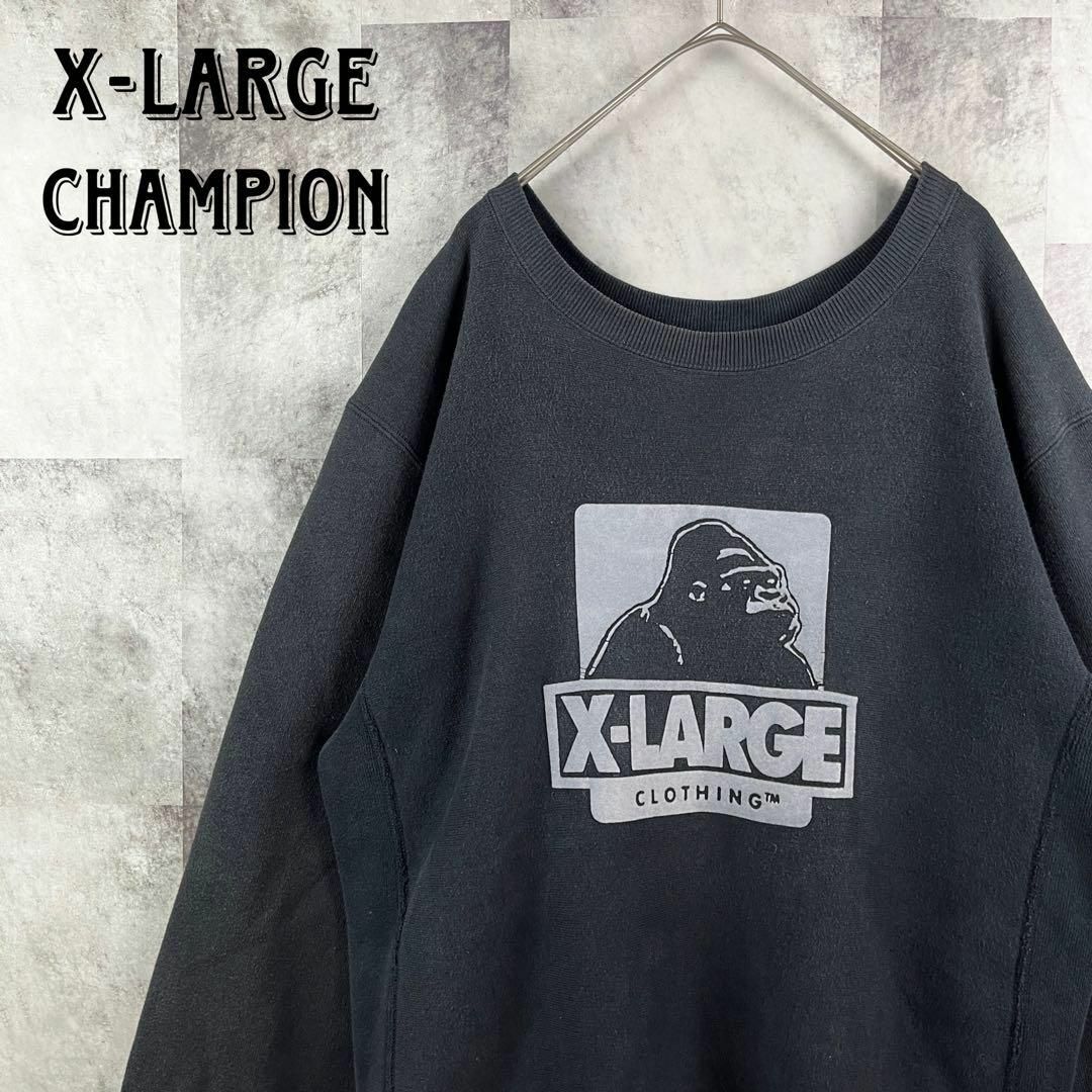 57【希少/限定/L】X-LARGE ×Championコラボ　リバースウィーブ