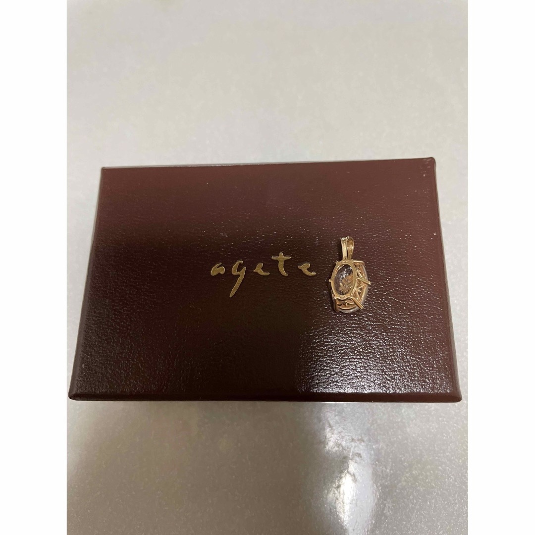 agete K10 クオーツ ダイヤモンド チャーム