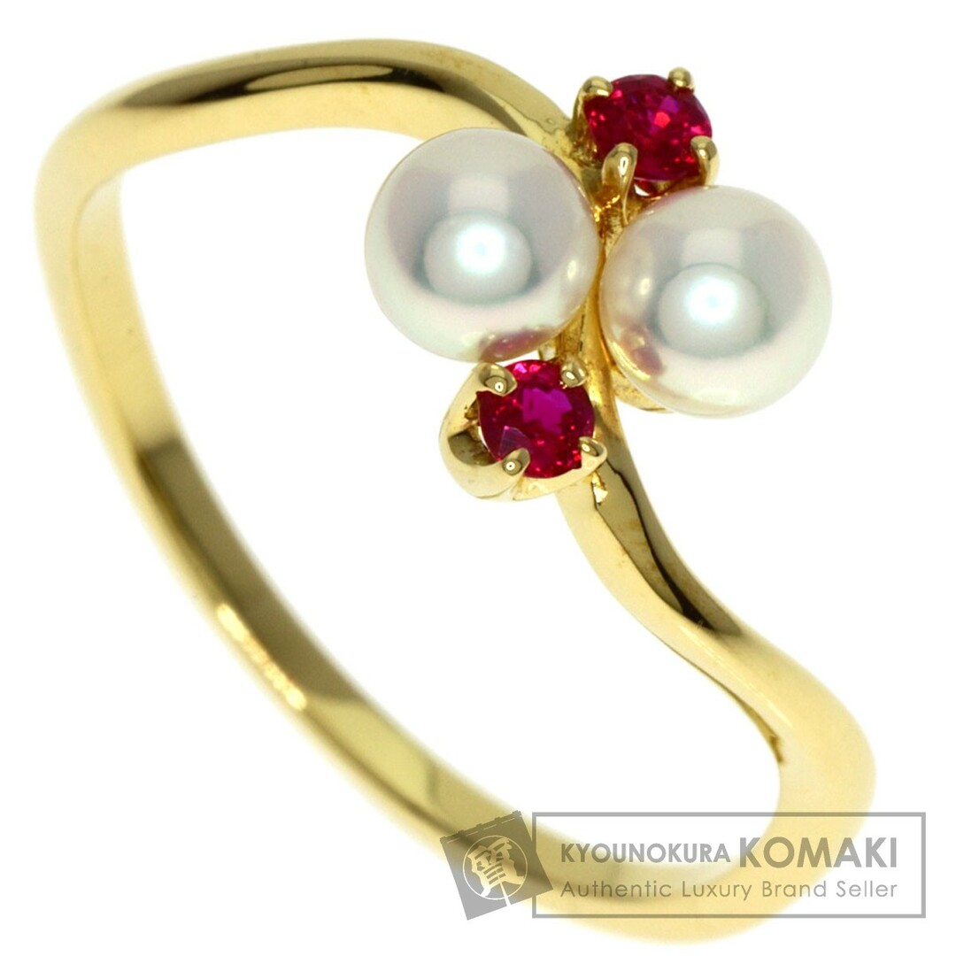 MIKIMOTO(ミキモト)のMIKIMOTO ベビーパール 真珠 ルビー リング・指輪 K18YG レディース レディースのアクセサリー(リング(指輪))の商品写真