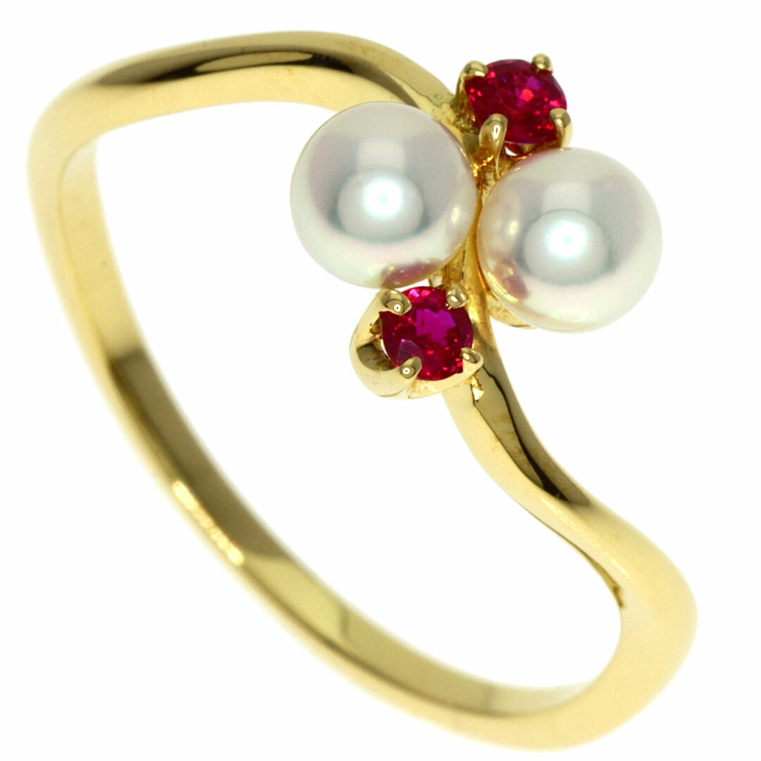 MIKIMOTO ベビーパール 真珠 ルビー リング・指輪 K18YG レディース MIKIMOTO ベビーパール 真珠 ルビー リング・指輪 K18YG レディース