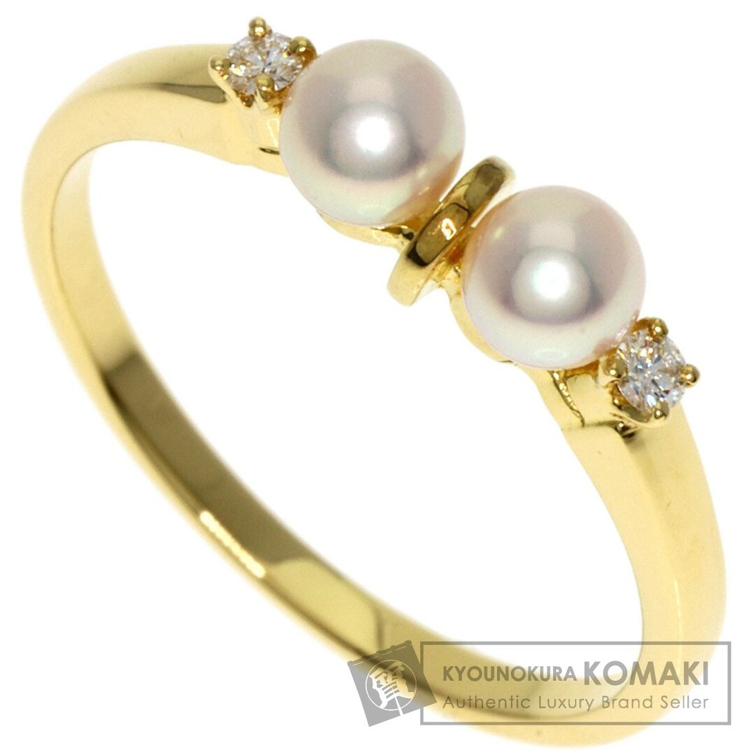 MIKIMOTO パール 真珠 ダイヤモンド リング・指輪 K18YG レディース