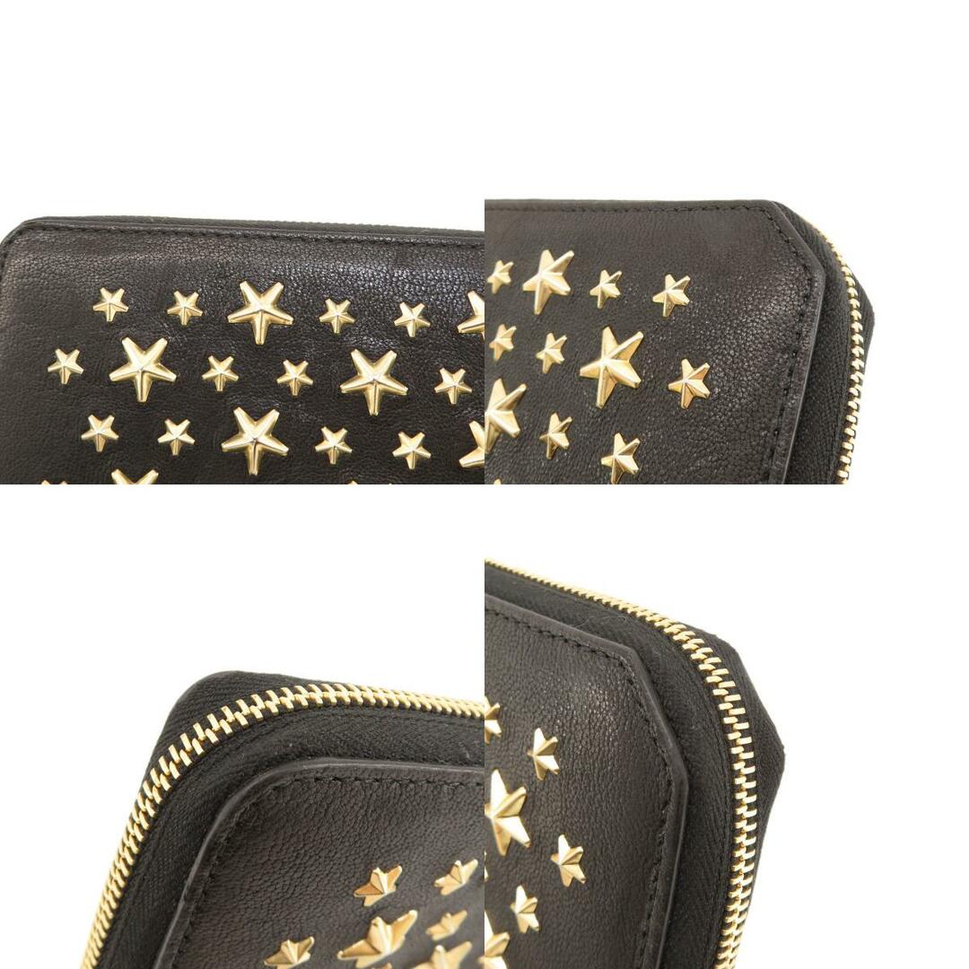 ジミーチュウ／Jimmy Choo 長財布 財布 ウォレット レディース 女性 女性用レザー 革 本革 グレー 灰色  LEATHER W/MULTI METAL STAR TRIM 小銭入れあり 二つ折り スタッズ