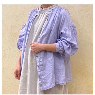 ネストローブ(nest Robe)のネストローブ♡リネン サークルギャザーネック2wayブラウス (シャツ/ブラウス(長袖/七分))