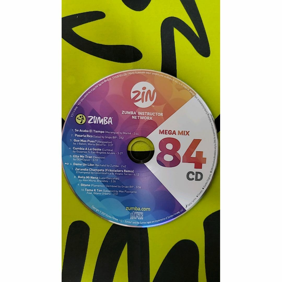 Zumba(ズンバ)のZUMBA　ズンバ　MEGAMIX84　メガミックス84　CD エンタメ/ホビーのCD(ポップス/ロック(洋楽))の商品写真