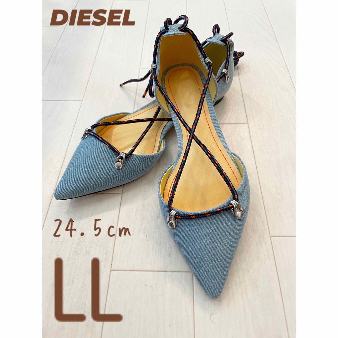 【DIESELディーゼル】デニムフラット紐パンプス【新品】 | フリマアプリ ラクマ