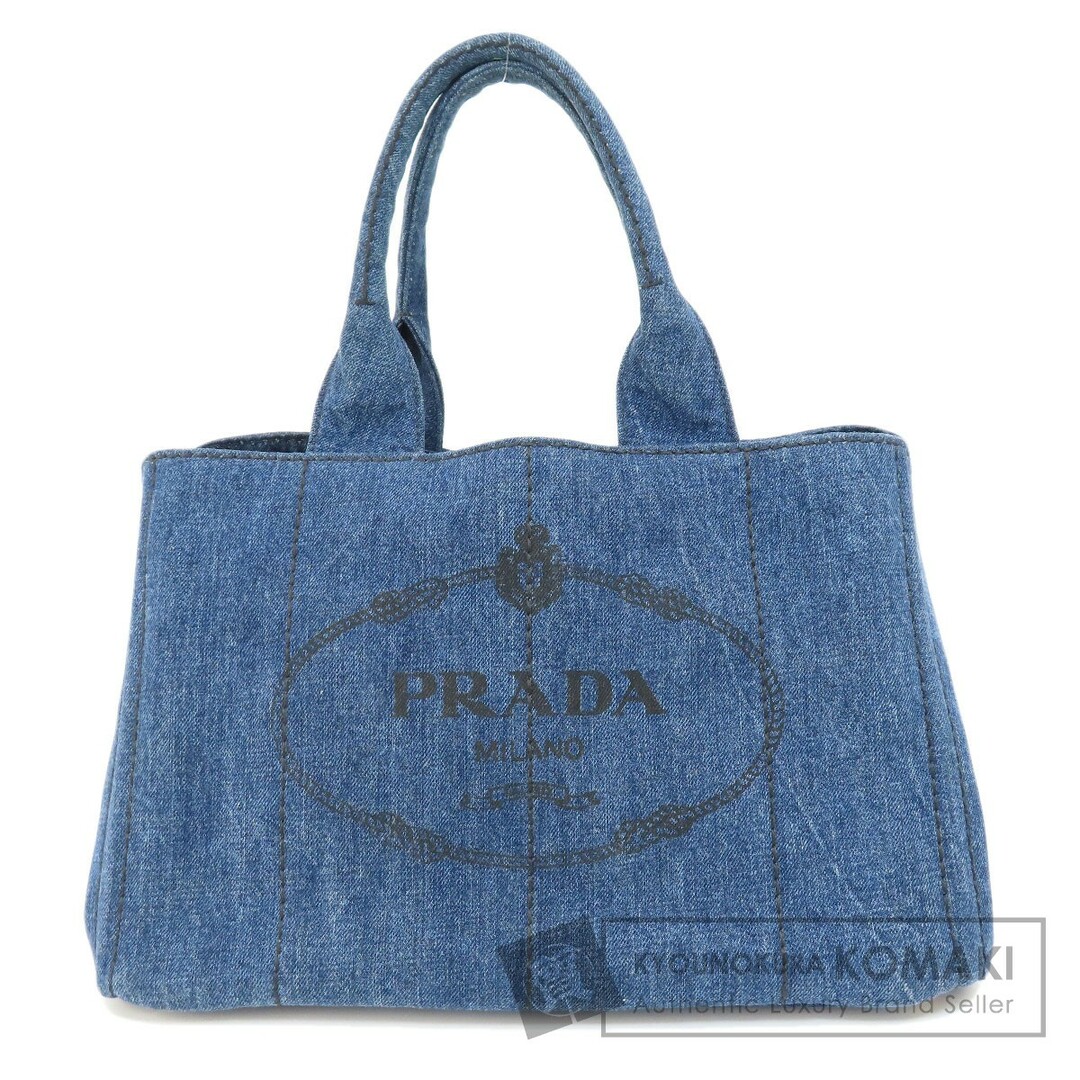 デニムサイズPRADA B1877B カナパ トートバッグ デニム レディース