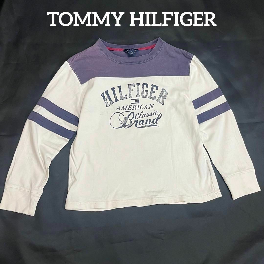 TOMMY HILFIGER(トミーヒルフィガー)のTOMMY HILFIGER トミーヒルフィガー　ロンT カットソー　XSサイズ レディースのトップス(Tシャツ(長袖/七分))の商品写真