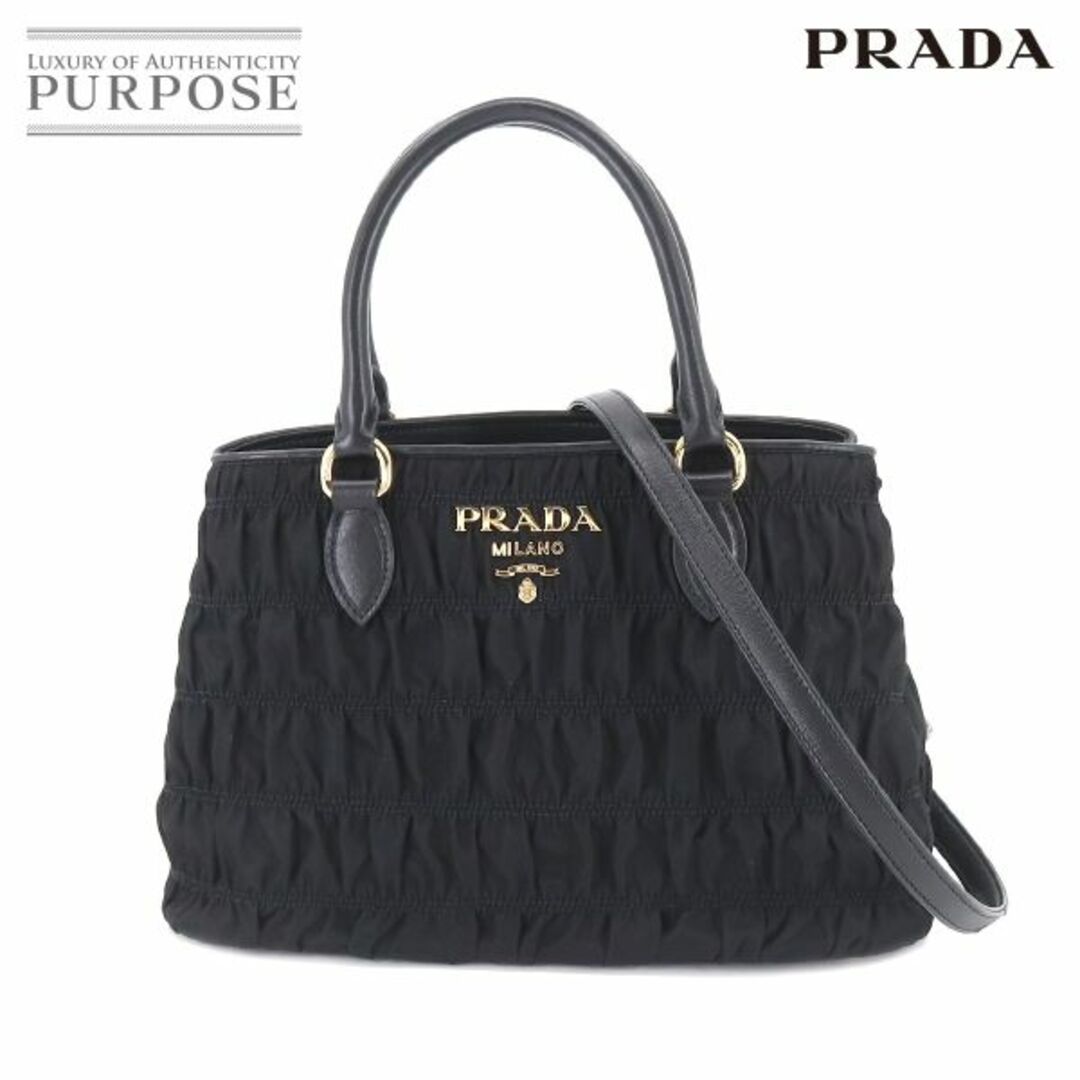 Prada ナイロン　レザー　ブラック　ショルダーバック