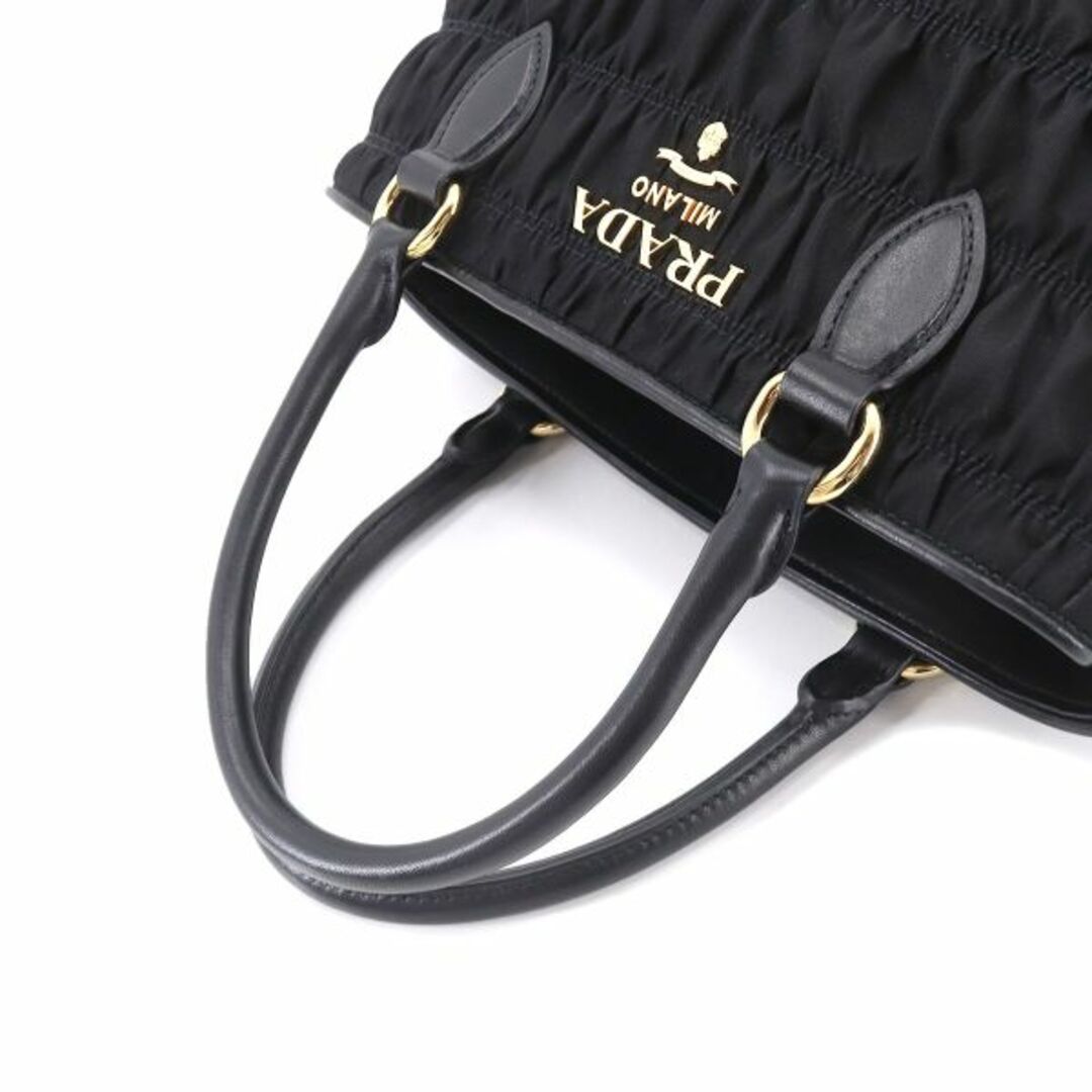 【美品】PRADA プラダ 2way ハンド ショルダーバッグ ナイロン×レザー