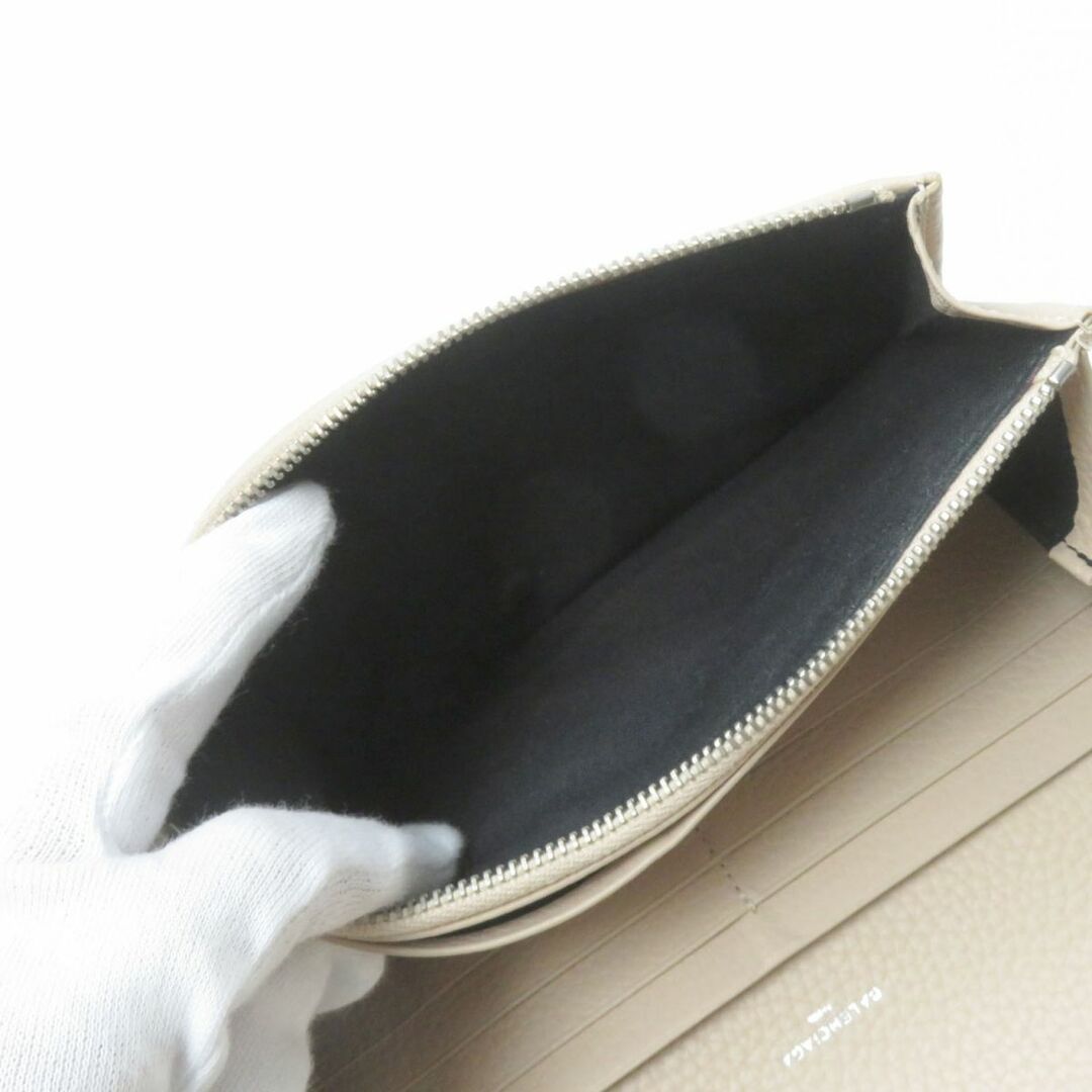 美品☆バレンシアガ 443520 ブラックアウトコンチネンタル レザー