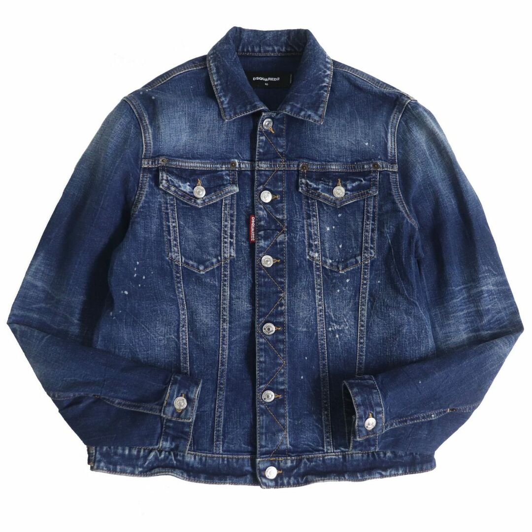 DSQUARED2 ディースクエアード 20SS PEPSI DENIM JACKET S78AN0030 S30309 ペプシロゴプリントデニムトラッカージャケット デニムジャケット ブルー68センチ肩幅