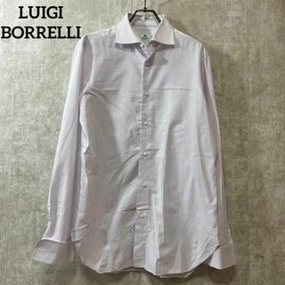 ルイジボレッリ(LUIGI BORRELLI)のLUIGI BORRELLI  ルイジボレッリ　長袖ドレスシャツ　ストライプ(シャツ)