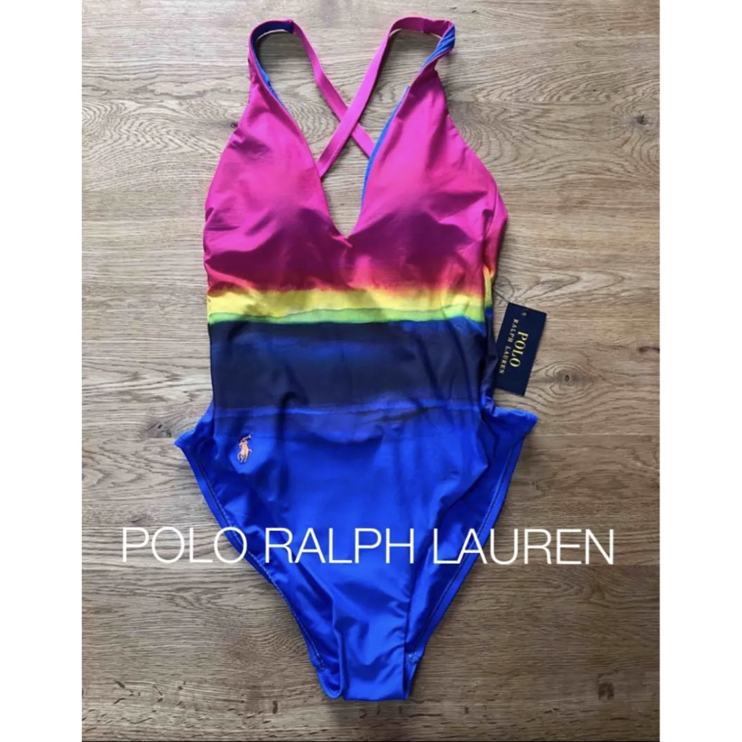 POLO RALPH LAUREN(ポロラルフローレン)のPOLO ラルフローレン　水着　ワンピース　小さめサイズ　米国購入　新品 レディースの水着/浴衣(水着)の商品写真