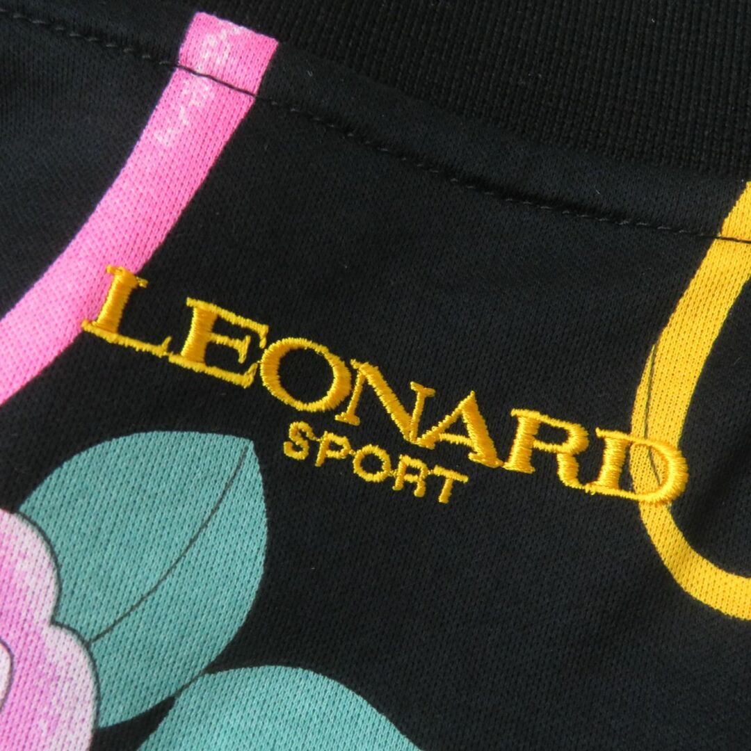 LEONARD 極美品☆正規品 レオナールスポーツ 花柄 ハーフZIP ロゴ刺繍入り スタンドカラー 長袖 カットソー/トップス 黒×マルチカラー  40 日本製の通販 by 衣類＆ブランドリサイクル GREEN ラクマ店｜レオナールならラクマ