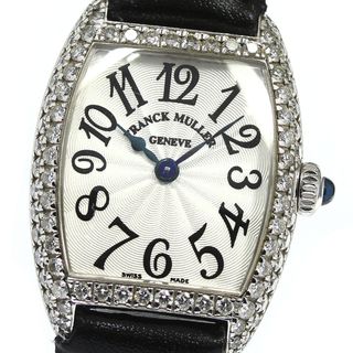 フランクミュラー(FRANCK MULLER)のフランクミュラー FRANCK MULLER 2251QZD トノー カーベックス K18WG ダイヤベゼル クォーツ レディース 保証書付き_760461【ev10】(腕時計)