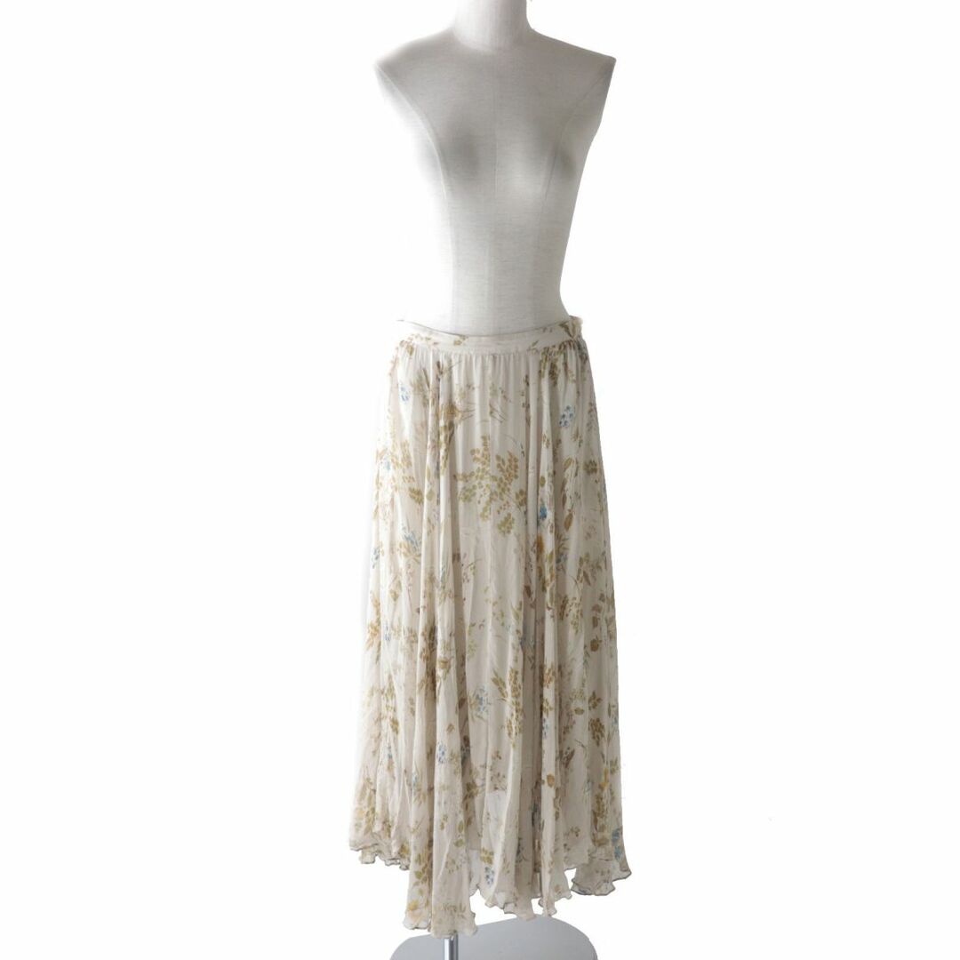 美品 正規品 CELINE セリーヌ 2J369365R シルク100% 花柄 ロング丈