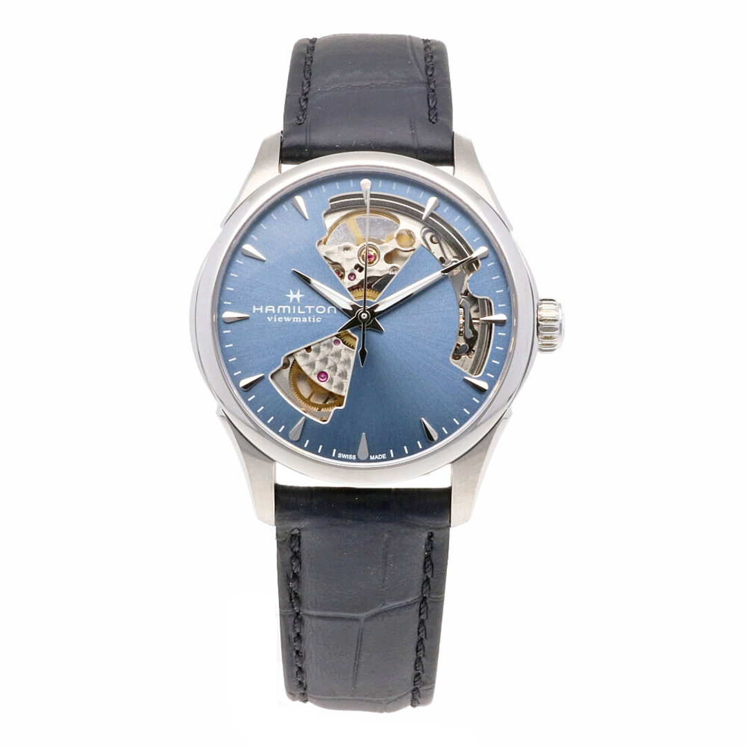Hamilton(ハミルトン)の【1年保証】ハミルトン HAMILTON ジャズマスター オープンハート 腕時計 アイスブルー オーバーホール済 ステンレススチール  中古 レディースのファッション小物(腕時計)の商品写真