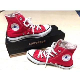 コンバース(CONVERSE)のCONVERSEキャンバスオールスターハイカット　レッド(スニーカー)