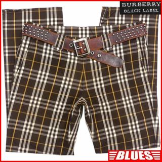 バーバリーブラックレーベル(BURBERRY BLACK LABEL)の廃盤 バーバリーブラックレーベル ノバチェックパンツ W32 メンズ JJ444(チノパン)