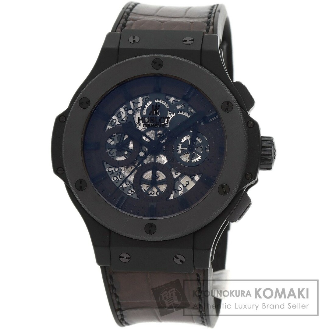 HUBLOT 311.CI.3010.GR.VDB11 アエロバン ブラックマジック 25本限定 腕時計 チタンセラミック ラバーx革 メンズ