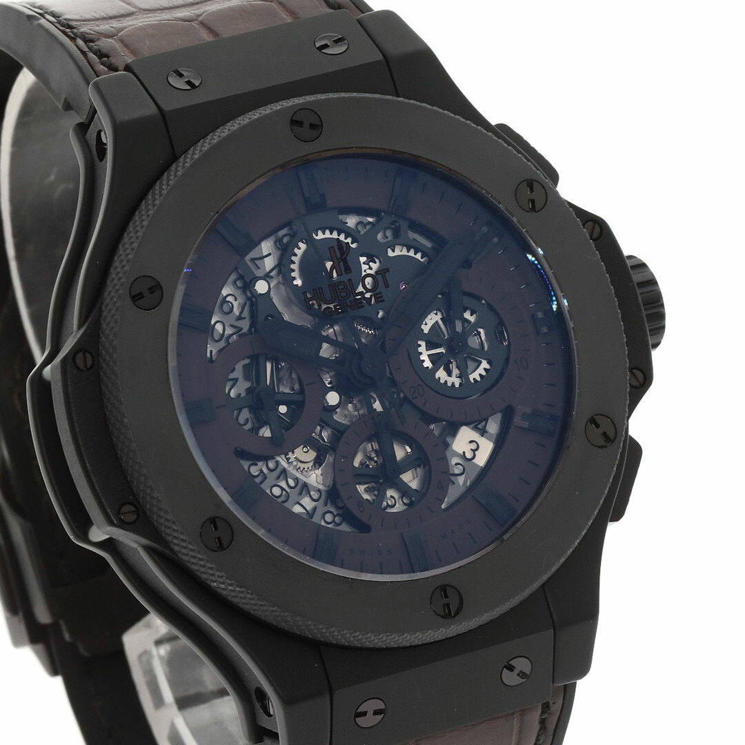 HUBLOT 311.CI.3010.GR.VDB11 アエロバン ブラックマジック 25本限定 腕時計 チタンセラミック ラバーx革 メンズ