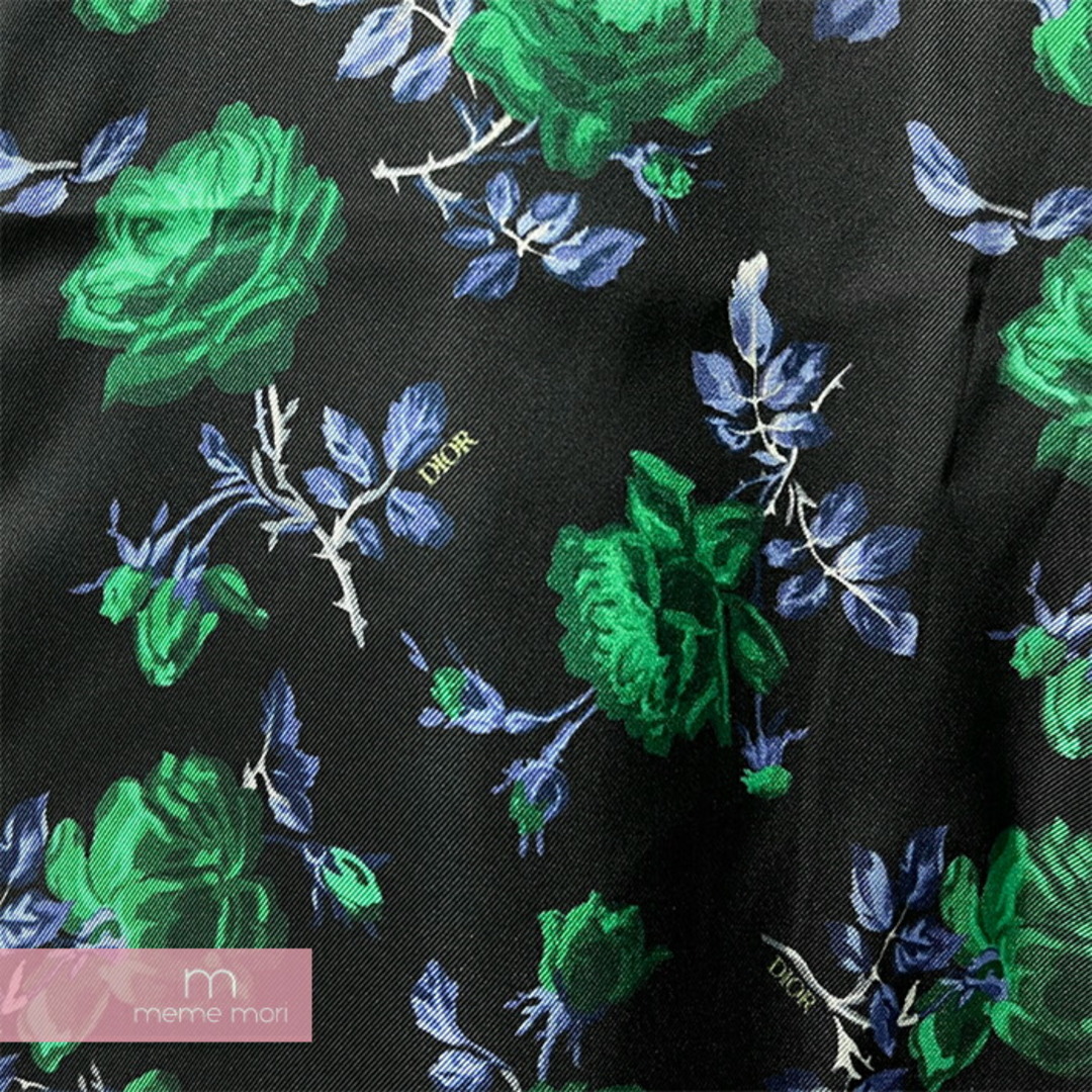 Dior(ディオール)のDior 2022SS Short Sleeve Shirt with Flower Print 193C545A5630 ディオール フラワーパターンショートスリーブシャツ 半袖 シルク 総柄 花柄 ブラック×グリーン サイズ40【230806】【中古-A】【me04】 メンズのトップス(シャツ)の商品写真