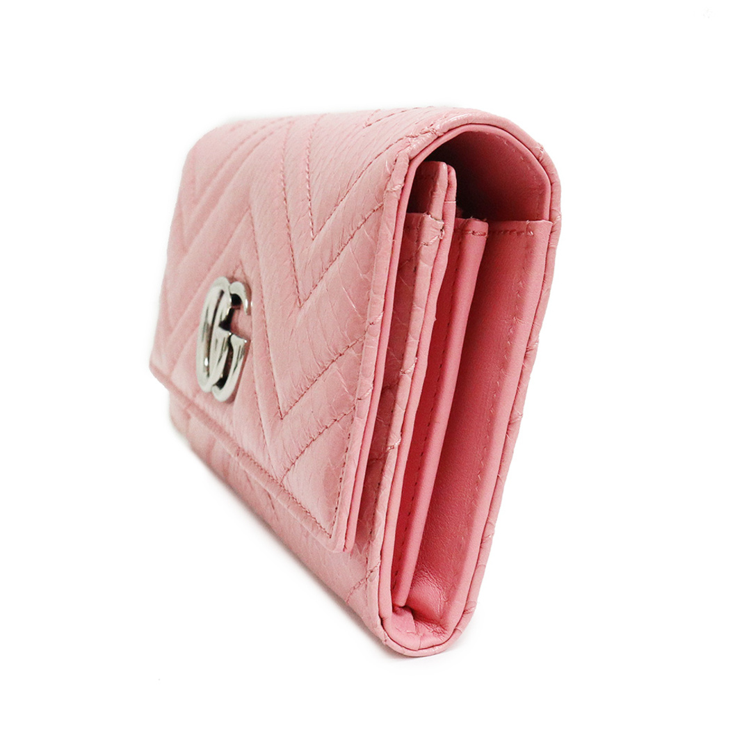 新品未使用】GUCCI 長財布 GGマーモント GG柄 レザー ピンク 現行品-