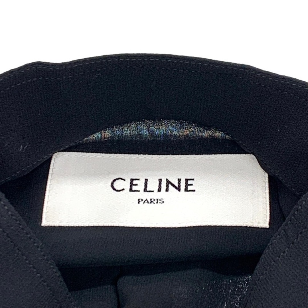 celine(セリーヌ)の未使用　セリーヌ CELINE ワンピース サファリドレス シルク ブラック 黒 ゴールド ロゴ レディースのワンピース(ミニワンピース)の商品写真