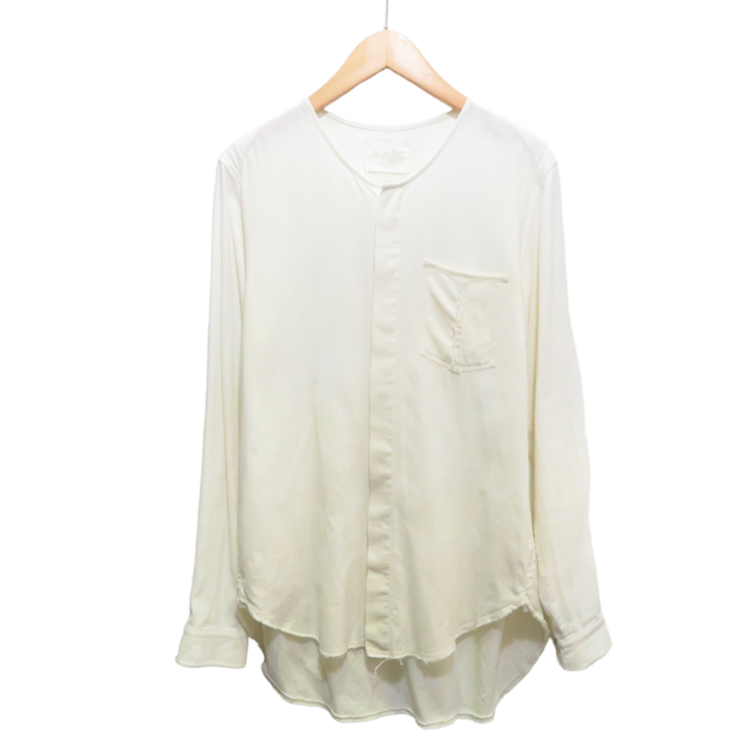 Araki Yuu NO COLLAR L/S COTTON SHIRT