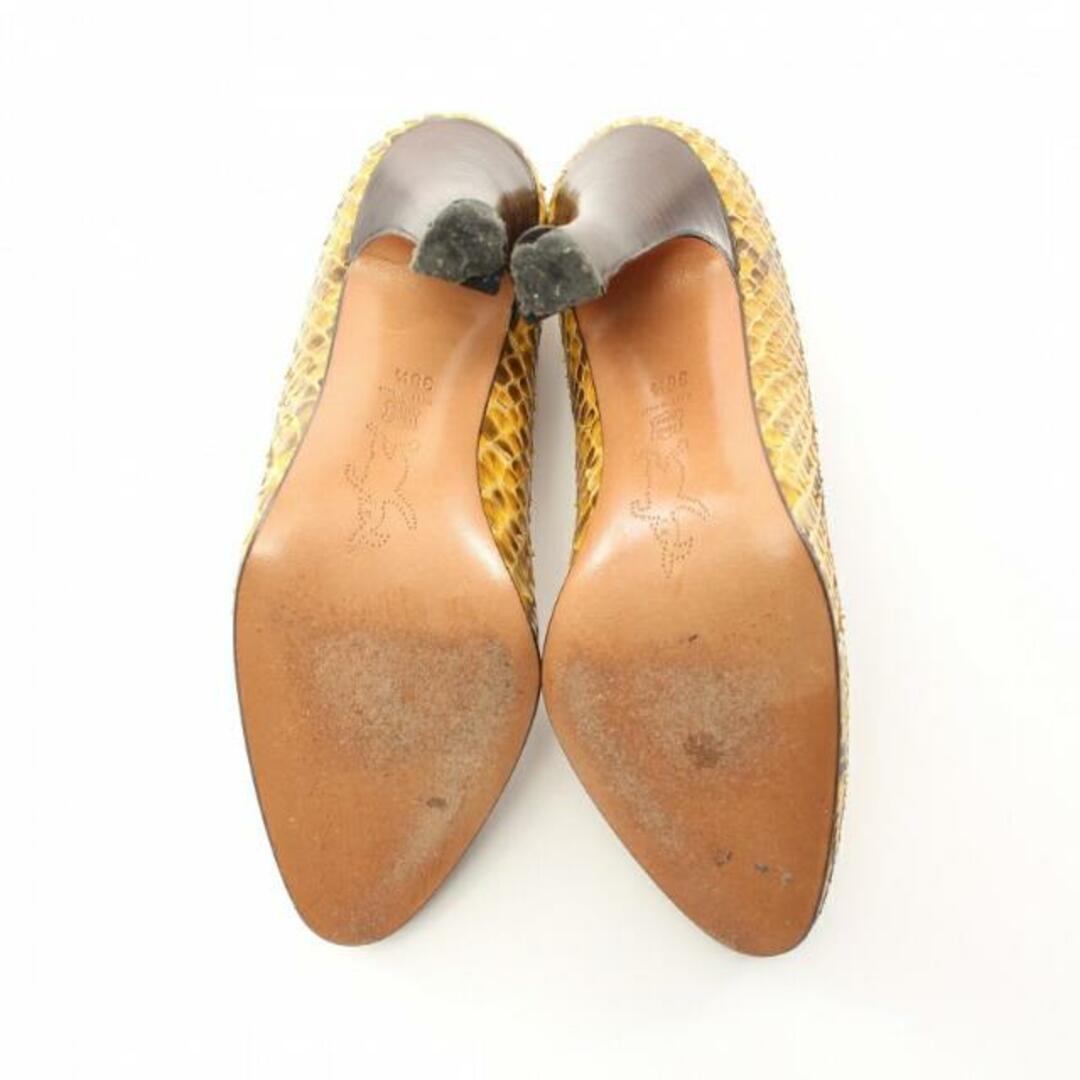 Marni(マルニ)の パンプス パイソン イエロー ダークブラウン レディースの靴/シューズ(ハイヒール/パンプス)の商品写真