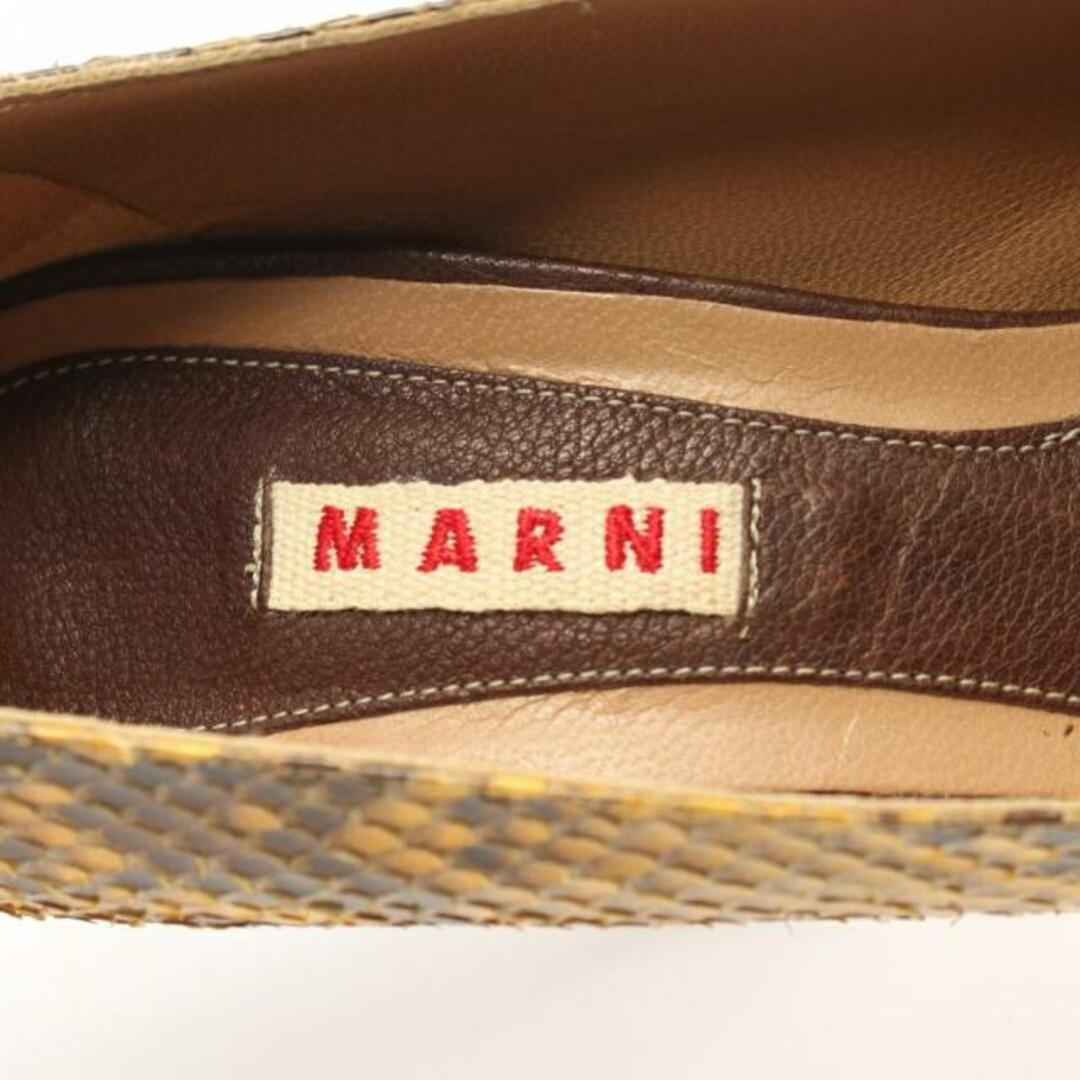 Marni(マルニ)の パンプス パイソン イエロー ダークブラウン レディースの靴/シューズ(ハイヒール/パンプス)の商品写真