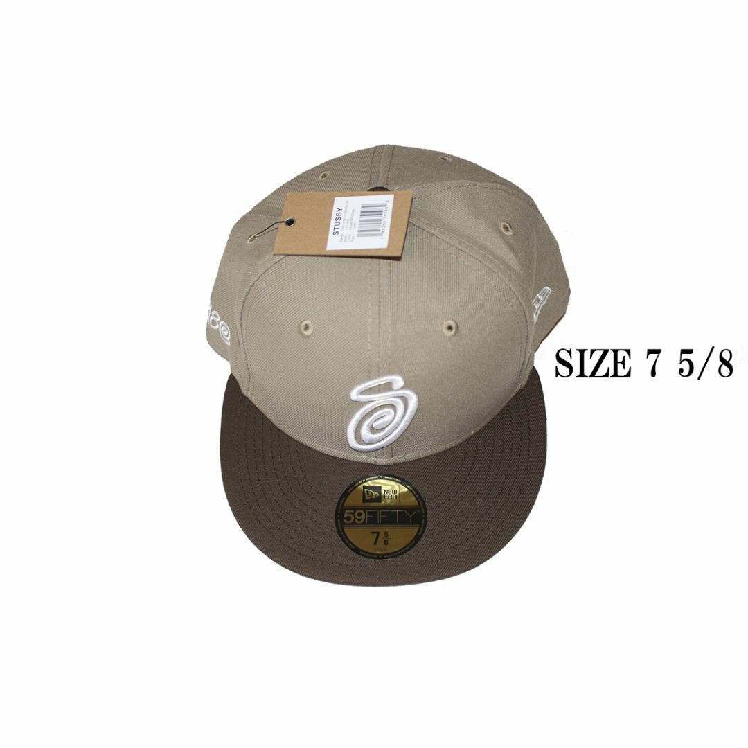 STUSSY CURLY S NEW ERA KHAKI/BRWON 7 5/8