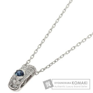 ミキモト(MIKIMOTO)のMIKIMOTO サファイア ダイヤモンド ネックレス K18WG レディース(ネックレス)