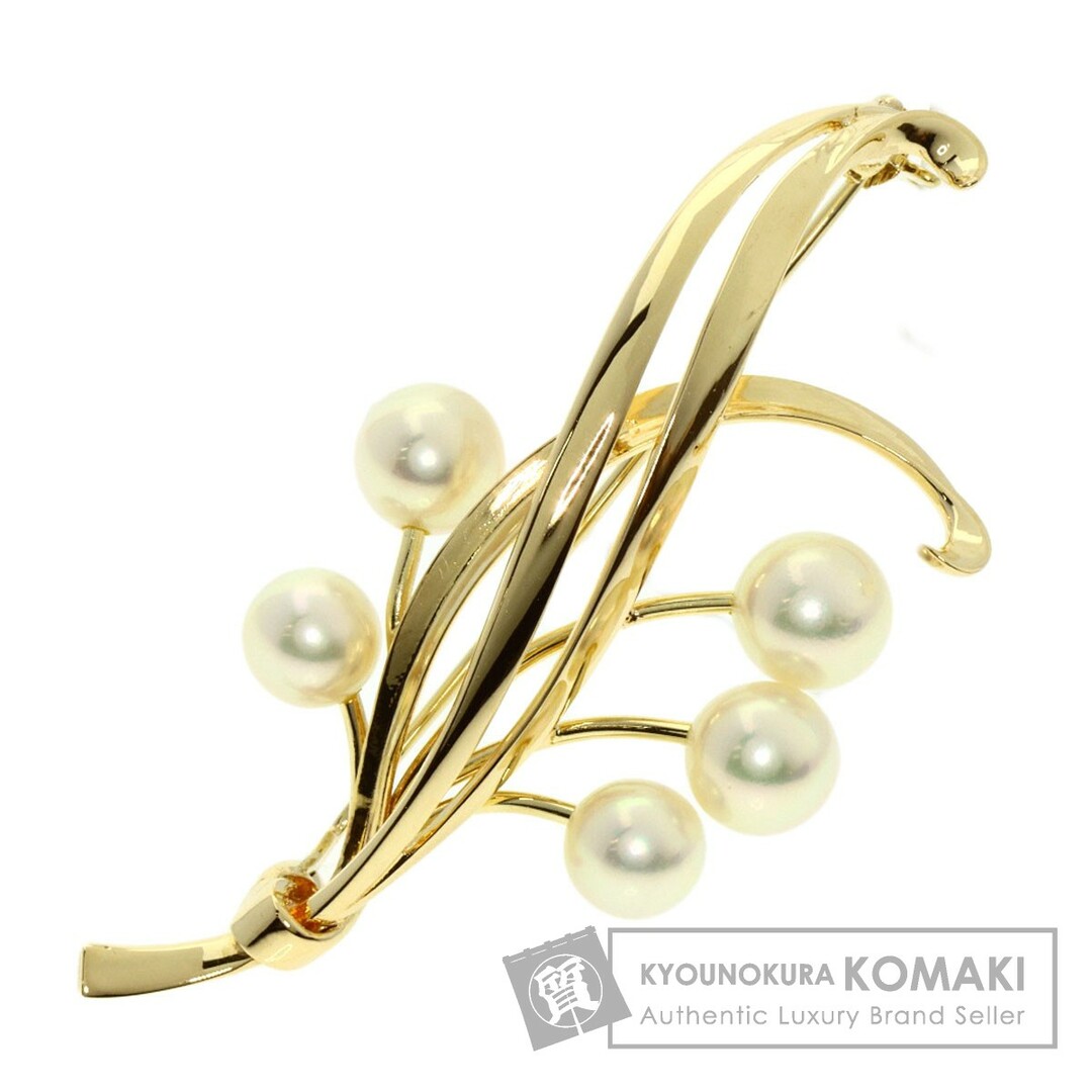 MIKIMOTO(ミキモト)のMIKIMOTO アコヤパール 真珠 ブローチ K14YG レディース レディースのアクセサリー(ブローチ/コサージュ)の商品写真