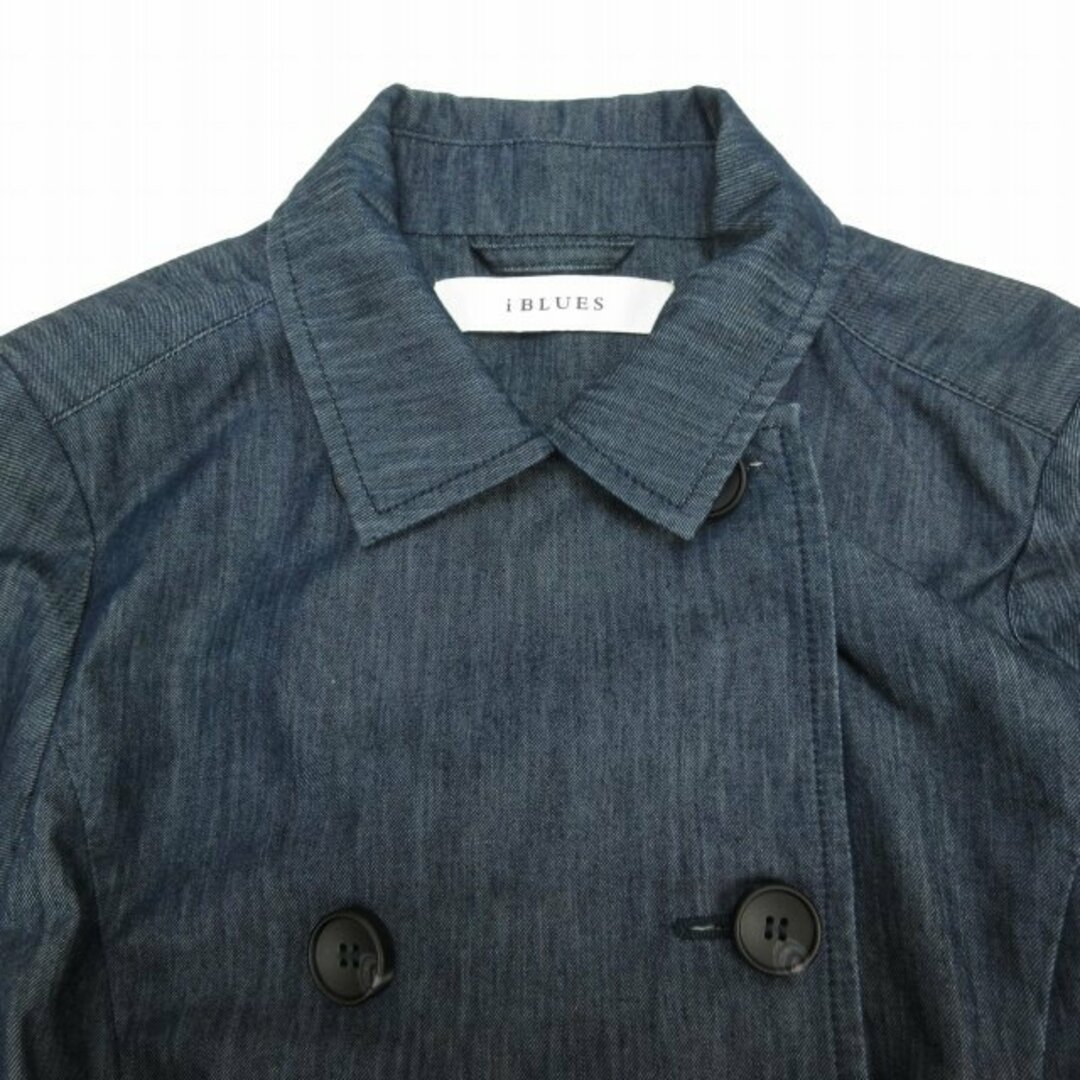 イブルース i Blues デニム トレンチ コート ミドル丈 ベルテッド レディースのジャケット/アウター(トレンチコート)の商品写真