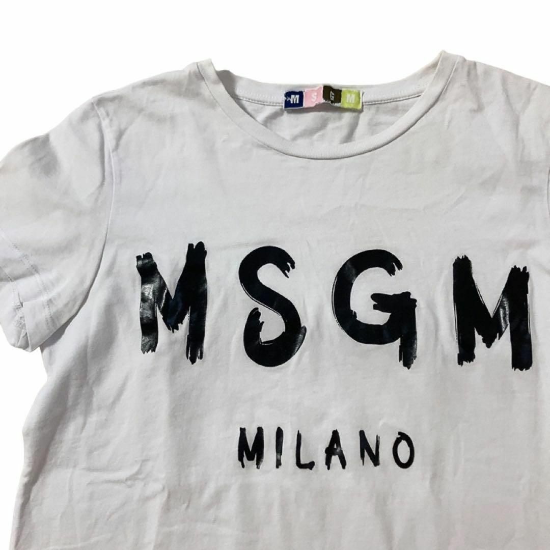 MSGM MILANO Tシャツ　白　ホワイト　ロゴ　半袖　イタリア製