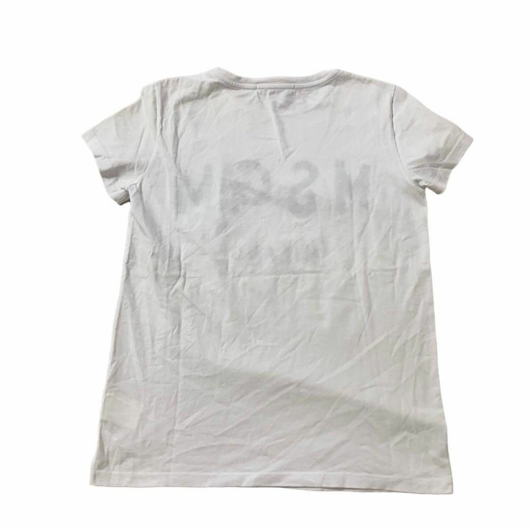 MSGM(エムエスジイエム)のMSGM MILANO Tシャツ　白　ホワイト　ロゴ　半袖　イタリア製 レディースのトップス(Tシャツ(半袖/袖なし))の商品写真