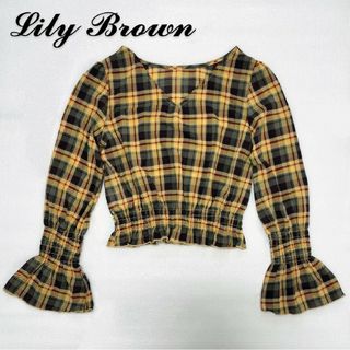 リリーブラウン(Lily Brown)のLilyBrownリリーブラウン* シアーチェックブラウス(シャツ/ブラウス(長袖/七分))