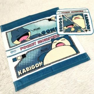 ポケモン(ポケモン)のカビゴン＆ゴンベハンドタオル２枚組ハンカチはんかちポケットモンスターポケモン(キャラクターグッズ)