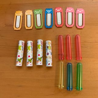 【文房具小物/まとめ売り】鉛筆キャップ/クリップ種類色々17点セットまとめ売り(その他)