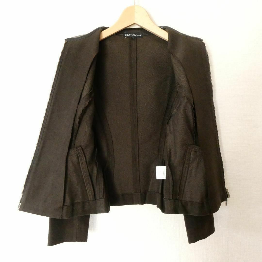 FOXEY NEW YORK - 美品 FOXEY NEWYORK レザー エルボーパッチ シングル