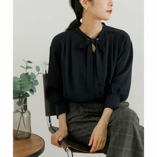 アーバンリサーチ(URBAN RESEARCH)の【NAVY】2WAYボウタイブラウス(シャツ/ブラウス(長袖/七分))