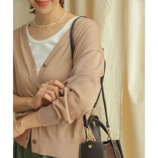 アーバンリサーチドアーズ(URBAN RESEARCH DOORS)の【BEIGE】ラメニットカーディガン(カーディガン)