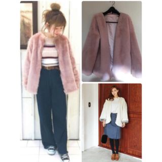 ザラ(ZARA)の最終値下げ！ 今期❣️くすみピンク ファーコート❣️(毛皮/ファーコート)