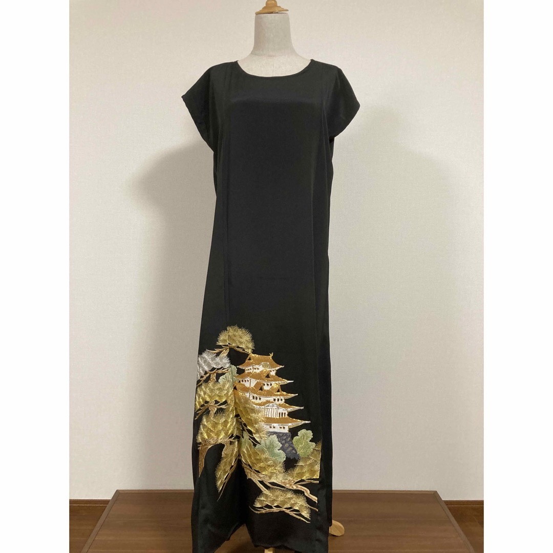 着物リメイク 留袖からボレロ付きドレスの通販 by のんな's shop 着物リメイク 留袖からボレロ付きドレスの通販 by のんな's shop