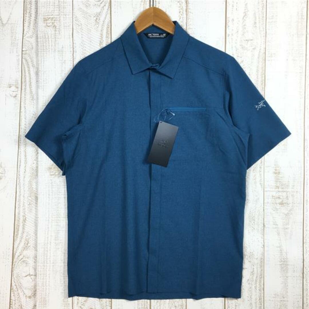 39sSMENs S  アークテリクス スカイライン メランジ ショートスリーブ シャツ Skyline SS Shirt - Melange ARCTERYX X000007416/L08618400 019857 Serena Heather ブルー系