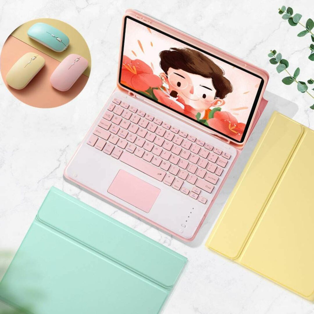 可愛い iPad mini 6 キーボード ケース タッチパッド搭載 ワイヤレスの